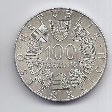 AUSTRIJA 100 SCHILLING 1976 KM # 2926 VF Insbrukas 1