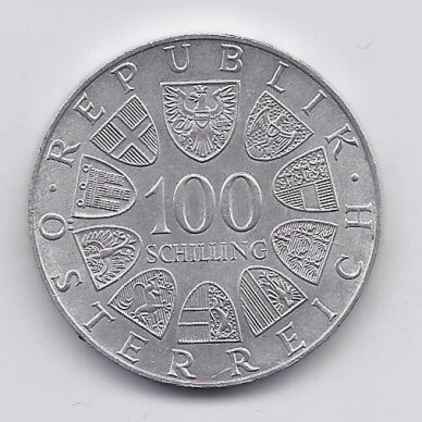 AUSTRIA 100 SCHILLING 1976 KM # 2930 XF Burgtheater 1