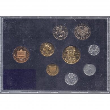 AUSTRIJA 1982 m. oficialus bankinis proof monetų rinkinys 1
