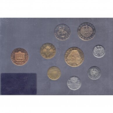 AUSTRIJA 1983 m. oficialus bankinis proof monetų rinkinys 1