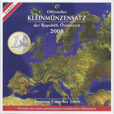 AUSTRIA OFFICIAL 2008 EURO COINS MINT SET
