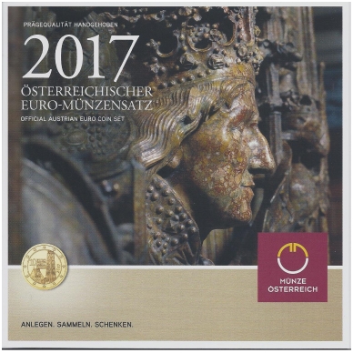 AUSTRIA 2017 OFFICIAL BANK SET ( one corner damaged )