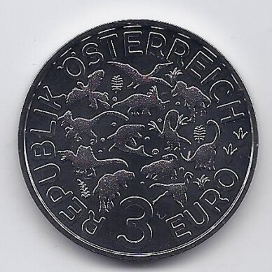 AUSTRIA 3 EURO 2020 KM # 3309 UNC  Ankylosaurus 1