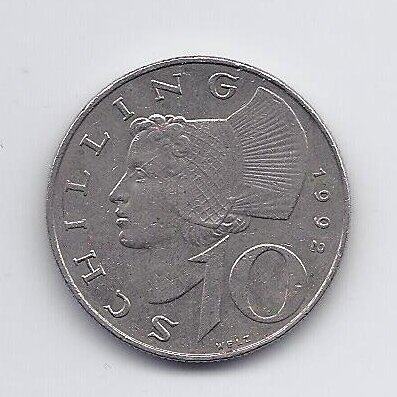 AUSTRIJA 10 SCHILLING 1992 KM # 2918 XF