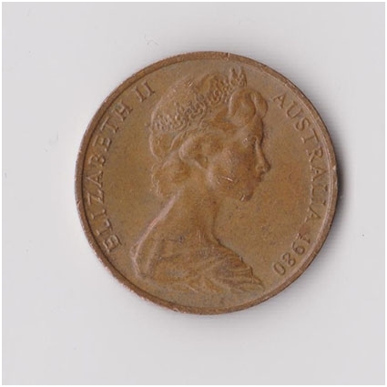 AUSTRALIA 2 CENTS 1980 KM # 63 VF 1