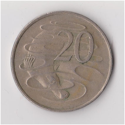 AUSTRALIJA 20 CENTS 1981 KM # 66 VF