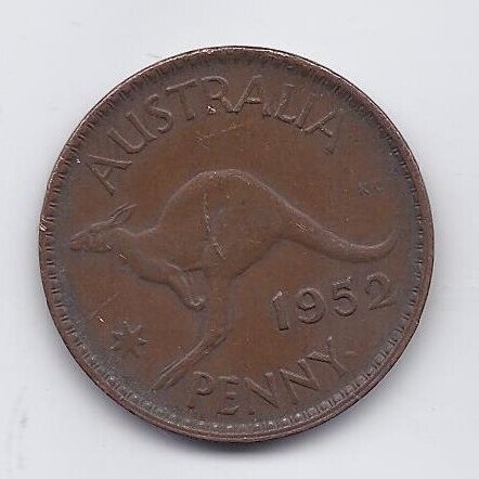 AUSTRALIA 1 PENNY 1952 KM # 43 VF