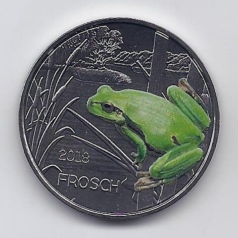 AUSTRIA 3 EURO 2018 KM #  3282 UNC Frog