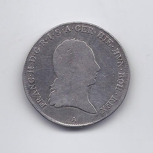 AUSTRIJOS NYDERLANDAI 1/4 KRONENTHALER 1793 A KM # 60 VF 1