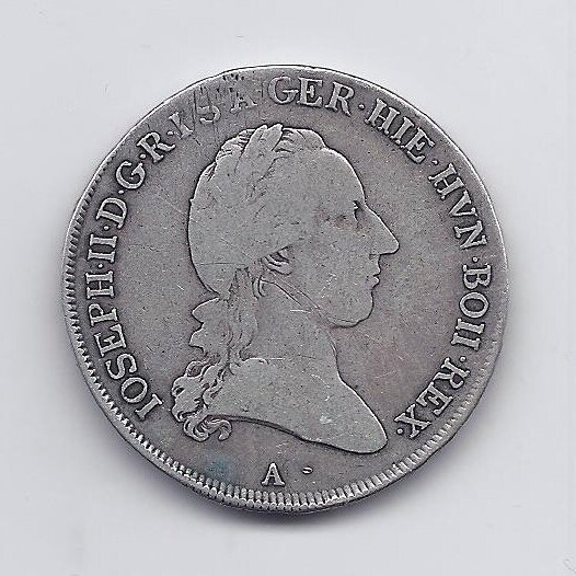 AUSTRIJOS NYDERLANDAI 1/2 KRONENTHALER 1789 A KM # 61 VF 1