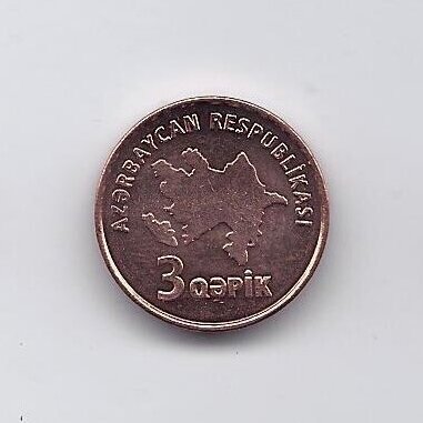 AZERBAIJAN 3 QAPIK 2006 KM # 40 AU/UNC 1