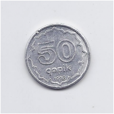 AZERBAIDŽANAS 50 QAPIK 1993 KM # 4a XF