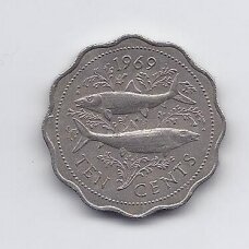 BAHAMOS 10 CENTS 1969 KM # 4 VF