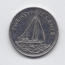 BAHAMOS 25 CENTS 2005 KM # 63.2 XF