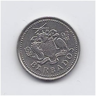BARBADOSAS 10 CENTS 1992 KM # 12 VF 1