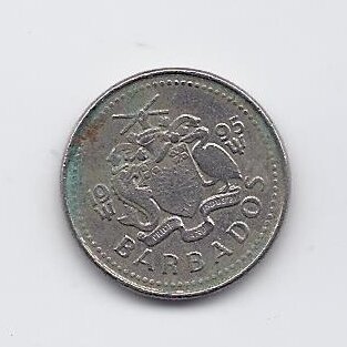 BARBADOS 10 CENTS 1995 KM # 12 VF 1