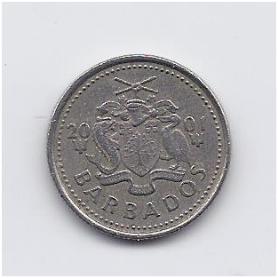BARBADOS 10 CENTS 2001 KM # 12 VF 1