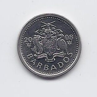 BARBADOSAS 10 CENTS 2008 KM # 12a XF 1