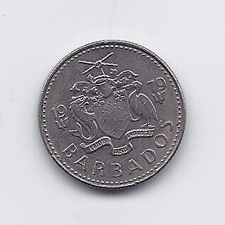 BARBADOSAS 10 CENTS 1979 KM # 12 VF 1