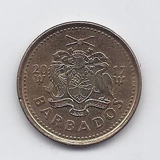 BARBADOS 5 CENTS 2017 KM # 11a VF/XF 1