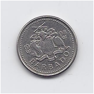 BARBADOSAS 10 CENTS 1998 KM # 12 VF 1