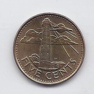 BARBADOS 5 CENTS 2017 KM # 11a VF/XF