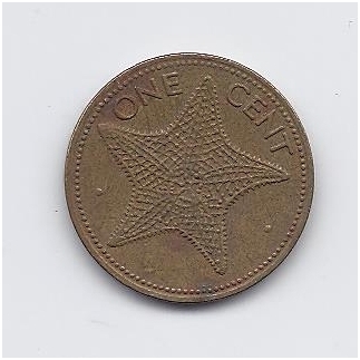 BAHAMOS 1 CENT 1974 KM # 59 VF