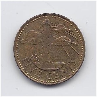 BARBADOS 5 CENTS 1994 KM # 11 VF