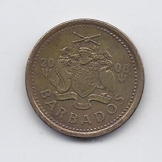 BARBADOS 5 CENTS 2008 KM # 11a VF 1