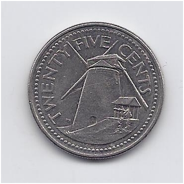 BARBADOSAS 25 CENTS 2000 KM # 13 VF