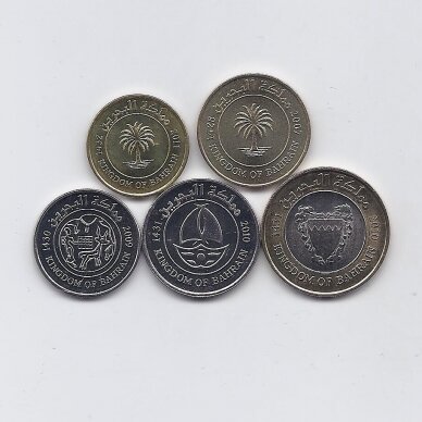 BAHREINAS 2007 - 2011 m. 5 monetų rinkinukas 1