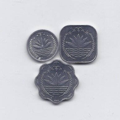 BANGLADEŠAS 1974 - 1994 m. 3 monetų rinkinys 1