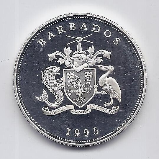 BARBADOS 5 DOLLARS 1995 KM # 62a PROOF United Nations 1