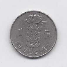 BELGIJA 1 FRANC 1967 KM # 143 VF