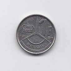BELGIJA 1 FRANC 1991 KM # 171 XF