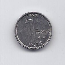 BELGIJA 1 FRANC 1996 KM # 188 XF BELGIJA 1 FRANC 1996 KM # 188 XF