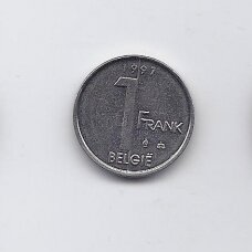 BELGIJA 1 FRANC 1997 KM # 188 XF BELGIJA 1 FRANC 1997 KM # 188 XF