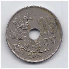BELGIJA 25 CENTIMES 1922 KM # 69 VF