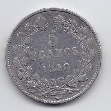 FRANCE 5 FRANCS 1846 A KM # 749.1 F/VF