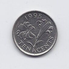 BERMUDA 10 CENTS 1995 KM # 46 VF