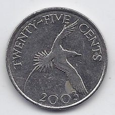 BERMUDA 25 CENTS 2003 KM # 110 VF/XF