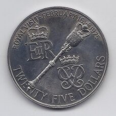 BERMUDA 25 DOLLARS 1975 KM # 23 AU Karališkasis vizitas