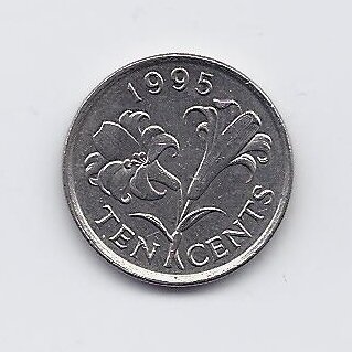 BERMUDA 10 CENTS 1995 KM # 46 VF