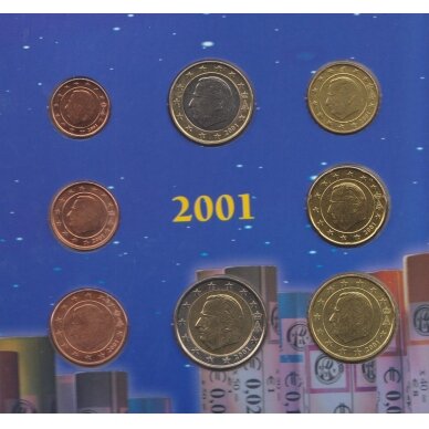 BELGIJA 1999, 2000, 2001 m. euro rinkiniai (INTRO SET) 3