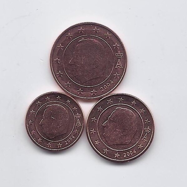 BELGIUM 2004 three coins set
