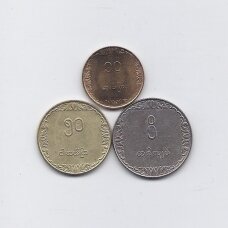 BIRMA 1975 - 1983 m. 3 monetų rinkinys