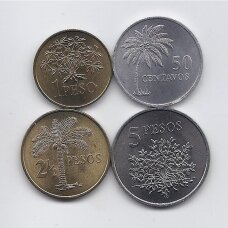 BISAU GVINĖJA 1977 m. 4 monetų AU rinkinys