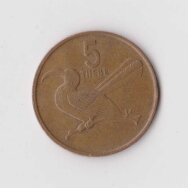 BOTSVANA 5 THEBE 1988 KM # 4 VF BOTSVANA 5 THEBE 1988 KM # 4 VF