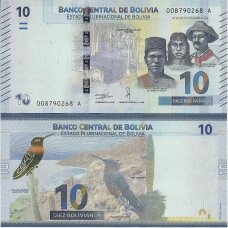 BOLIVIJA 10 BOLIVIANOS 2018 P # 248 UNC
