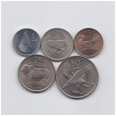 BOTSVANA 1976 m. 5 monetų rinkinys